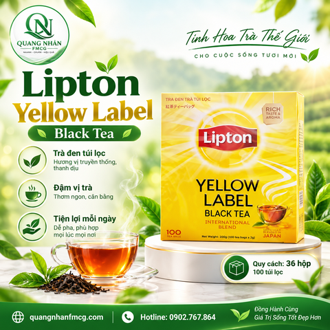 Trà Lipton Nhãn Vàng túi lọc hộp 100 g