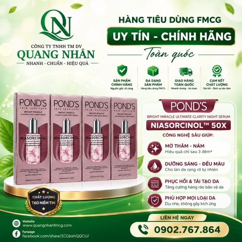 Tinh chất dưỡng sáng mờ thâm POND'S Bright Beauty 3d glow serumbban đêm 30g