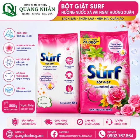 Bột giặt SURF hương ngát hương xuân 800g