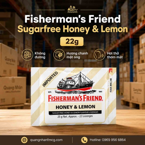 Copy of Fisherman’s Friend Apple & Cinnamon Sugar Free 22g – Kẹo Ngậm Không Đường Vị Táo & Quế