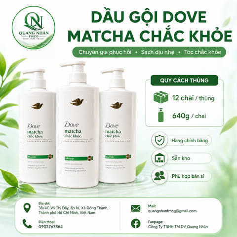 Dầu gội DOVE matcha chắc khỏe 640g