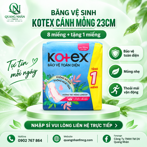 Băng vệ sinh KOTEX bảo vệ toàn diện smc -23cm (8m+1)