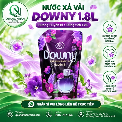Nước Xả Vải Downy Hương Huyền Bí Chai 1.8l x 4 túi