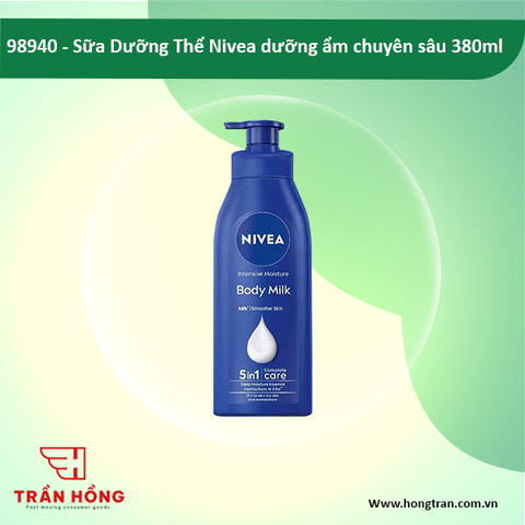 98940 Sữa Dưỡng Thể Nivea dưỡng ẩm chuyên sâu 380ml x 12 chai