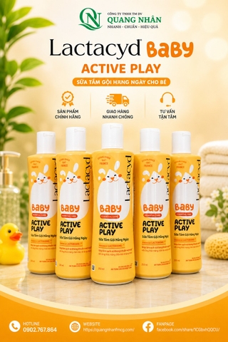 LACTACYD ACTIVE PLAY 250ML X 24 CHAI ( DATE CẬN 2027 )
