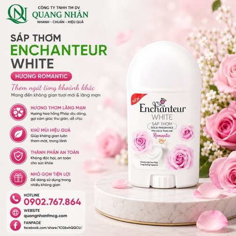 Sáp Khử Mùi Enchanteur Romantic 40g * 24 chai / thùng ( màu hồng )