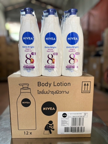 98412 SỮA DƯỠNG THỂ DƯỠNG TRẮNG DA BAN ĐÊM 350ML ( TÍM ) x 12 CHAI