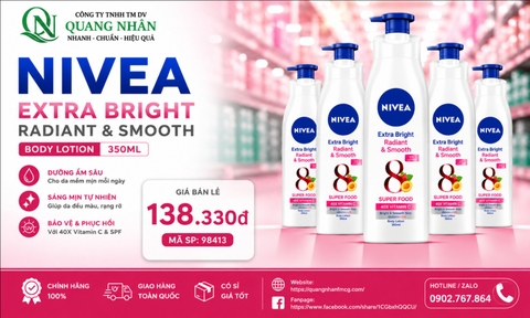 98413 SỮA DƯỠNG THỂ DƯỠNG TRẮNG DA BAN NGÀY 350ML ( HỒNG ) x 12 CHAI