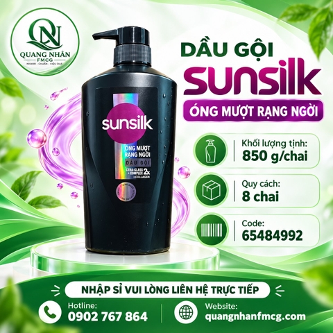 Dầu gội SUNSILK óng mượt rạng ngời 850g