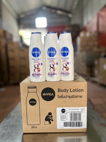 88188 SỮA DƯỠNG THỂ DƯỠNG TRẮNG DA BAN ĐÊM 200ML ( TÍM ) x 24 CHAI