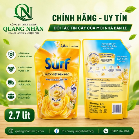 Nước giặt SURF hương hoa tulip & lan tiên 2.8kg