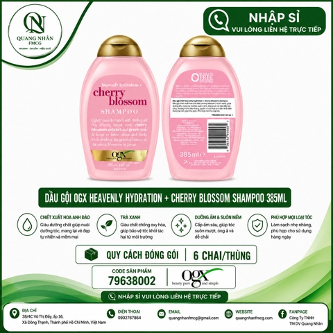 Dầu xả OGX cherry blossom conditioner 385ml - ảnh 2