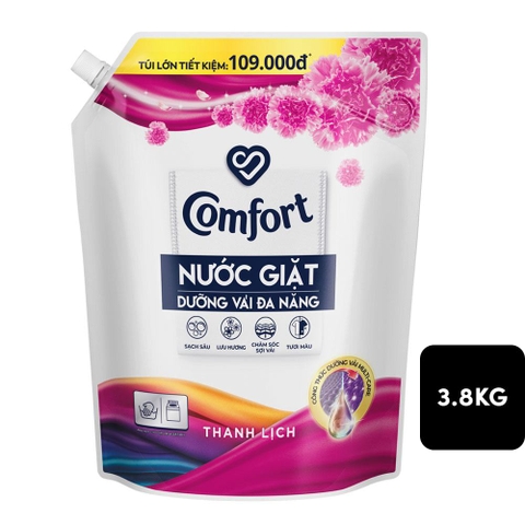 Nước giặt COMFORT dưỡng vải thời thanh lịch (hồng) 3.6l
