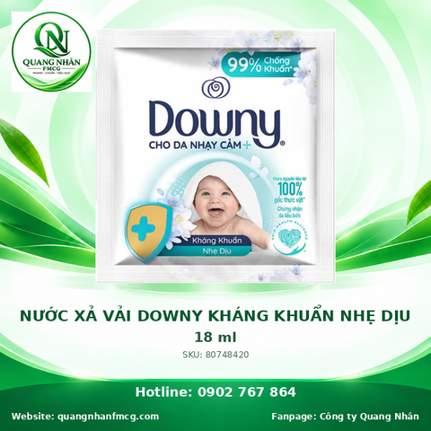 Nước xả vải Downy kháng khuẩn nhẹ dịu 18 ml