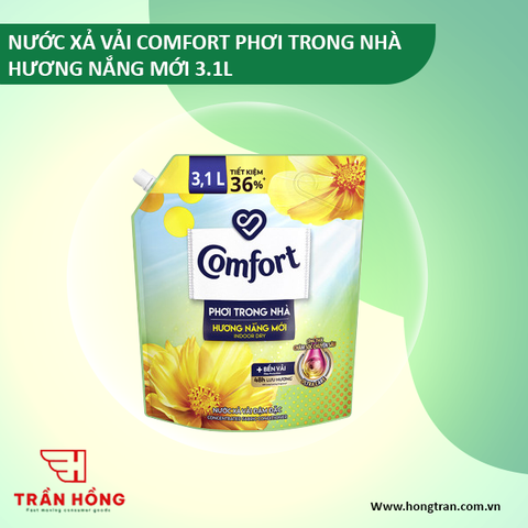 Nước xả vải COMFORT phơi trong nhà hương nắng mới 3.1l