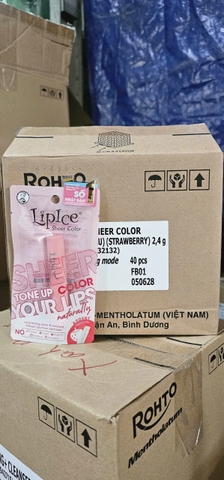 Son Dưỡng Môi LIPICE SHEER COLOR hương dâu 2.4 G X 40 CÂY