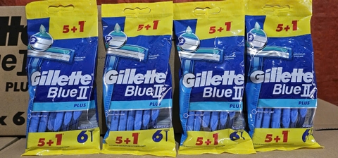 Dao cạo GILLETTE blue ii plus 5+1 6x12(cán xanh)