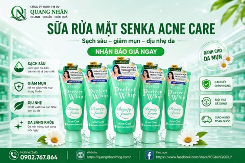 Sữa rửa mặt Senka Acne Giành cho da Mụn 100g x 36 tuýp ( XANH LÁ )
