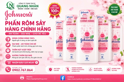 Phấn thơm blossom hương hoa JOHNSON & JOHNSON màu hồng 500g - ảnh 2
