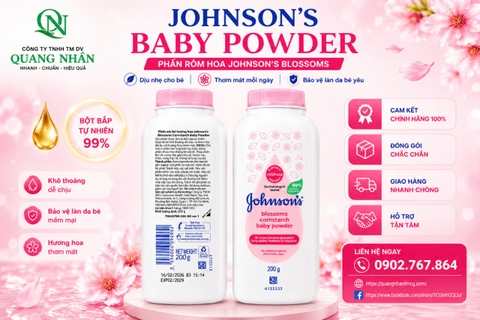 Phấn thơm blossom hương hoa JOHNSON & JOHNSON màu hồng 200g - ảnh 2