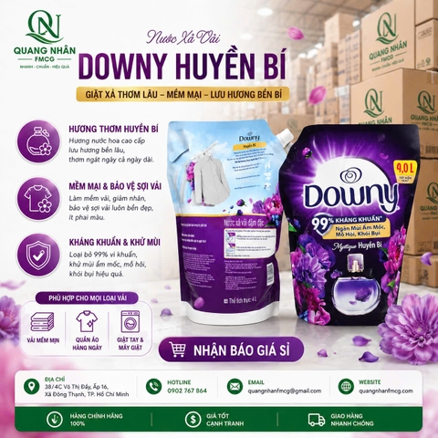 Nước xả vải DOWNY hương huyền bí túi 4lít