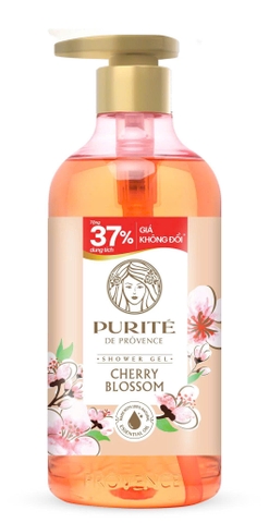 Sữa tắm thiên nhiên PURITE cherry blossom hương hoa anh đào 620ml tặng 37% dung tích