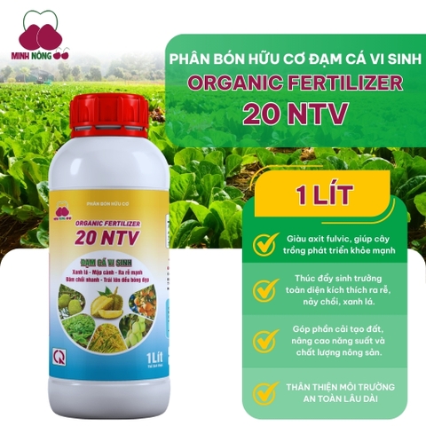 Phân bón hữu cơ Organic Fertilizer 20 NTV – chai 1 lít – dạng nước