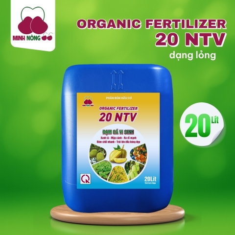 Phân bón hữu cơ Organic Fertilizer 20 NTV – can 20 lít – dạng nước