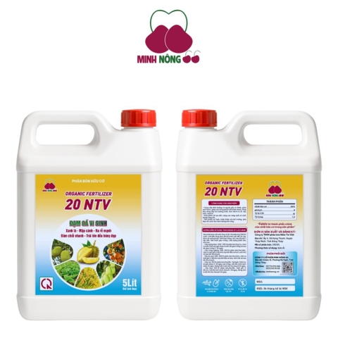 Phân bón hữu cơ Organic Fertilizer 20 NTV – can 5 lít – dạng nước