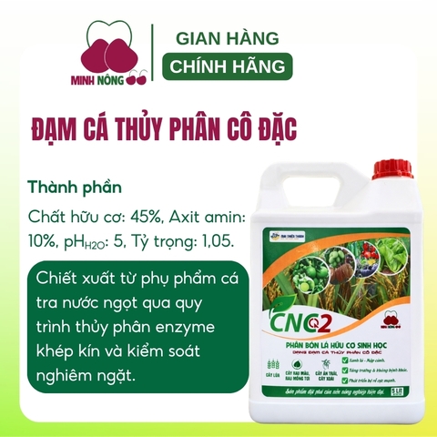 Phân bón lá hữu cơ sinh học - Dịch đạm cá cô đặc CNC2 - can 5 lít - dạng nước