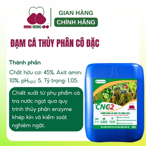 Phân bón lá hữu cơ sinh học - Dịch đạm cá cô đặc CNC2 - can 20 lít - dạng nước