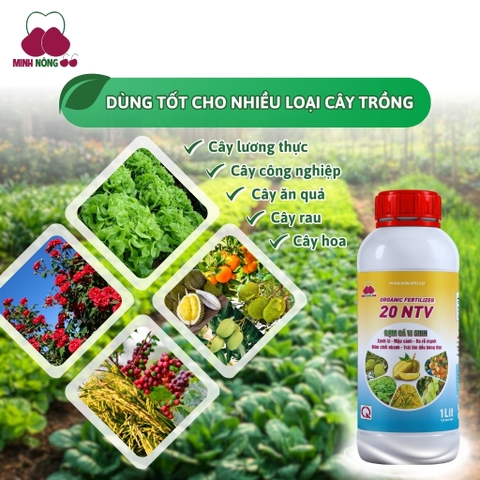 Phân bón hữu cơ Organic Fertilizer 20 NTV – chai 1 lít – dạng nước