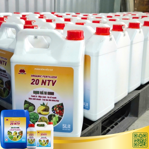 Phân bón hữu cơ Organic Fertilizer 20 NTV – can 5 lít – dạng nước
