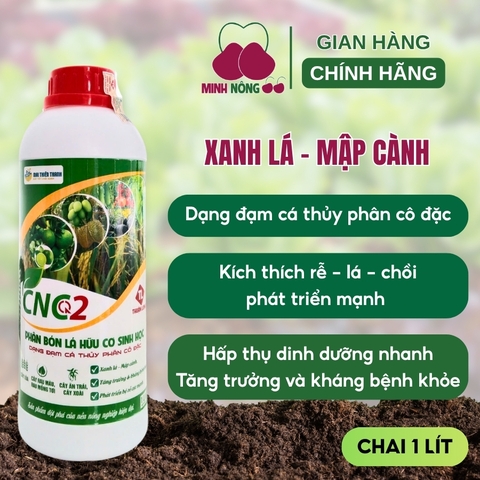 Phân bón lá hữu cơ sinh học - Dịch đạm cá cô đặc CNC2 - chai 1 lít - dạng nước