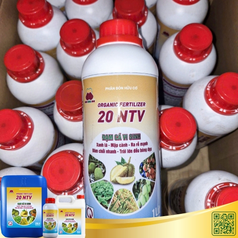 Phân bón hữu cơ Organic Fertilizer 20 NTV – chai 1 lít – dạng nước