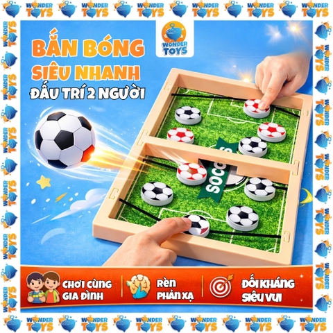 Cờ Búng Đối Kháng Hình Sân Cỏ Đá Banh- Trò chơi Gia Đình Cho Trẻ Em WonderToysVN
