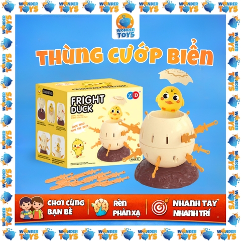 Đồ Chơi Thùng Cướp Biển Vui Nhộn Hình Trứng Gà Con- Đồ chơi trò chơi trí tuệ- WonderToysVN