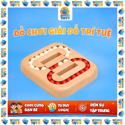 Đồ Chơi Gỗ Rubik Biến Thể Trượt Hạt – Đồ Chơi Trí Tuệ Logic Cho Bé & Người Lớn, Rèn Luyện Tư Duy