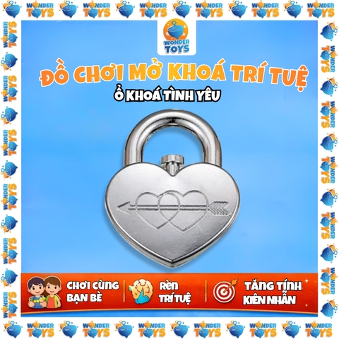 Đồ chơi mở khoá trí tuệ – Ổ Khóa Tình Yêu Kim Loại PUZZ Giải Đố Thông Minh