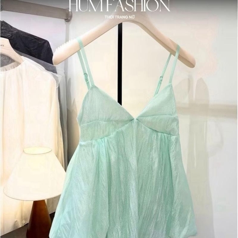 HUMFASHION Áo Bí Nữ Màu Xanh Tiffany Thiết Kế Dáng Dài Phong Cách Thời Trang Hiện Đại