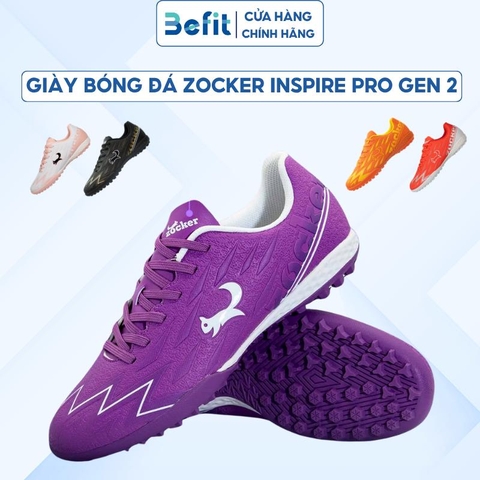 Giày Bóng Đá Zocker Inspire Pro Gen 2 BEFIT SPORT Các Màu Đệm Đế EVA Êm Ái, Upper Giữ Form Cực Tốt
