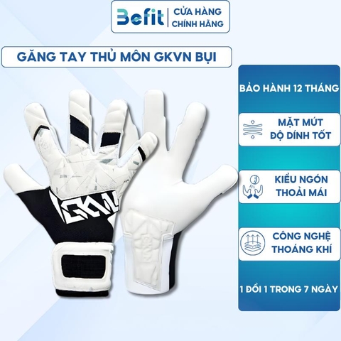 Găng tay thủ môn GKVN Bụi chính hãng, găng bắt bóng chất lượng cao độ dính tốt bắt mặt sân nhân tạo, tự nhiên