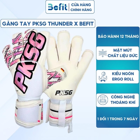 Găng Tay Thủ Môn PKSG Thunder siêu dính mặt mút Đức, găng bắt bóng chất lượng cao siêu bền vải thoáng khí