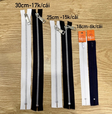 PK túi: Dây kéo 18cm - 25cm -30cm