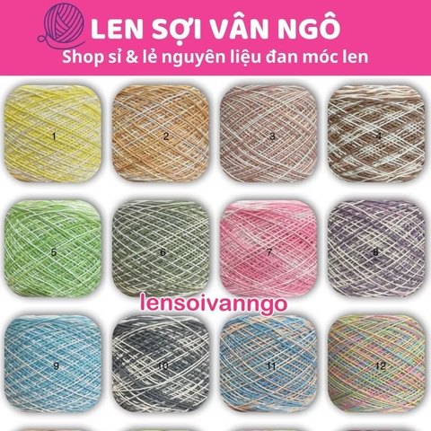 Sợi Cotton Việt Nam 1mm màu loang (cuộn 100gr) (26256)
