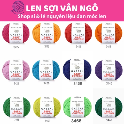 Len Gazzal Baby Cotton (cuộn 50gr) (26310)