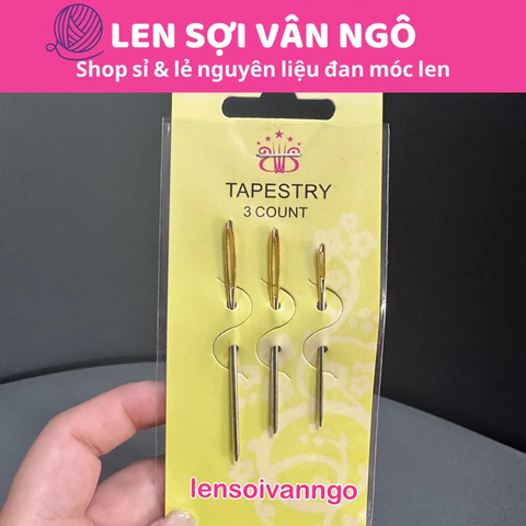 Vỉ 3 kim khâu len (vỉ vàng) (26032)