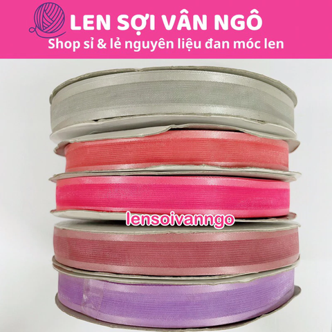 5 mét Ruy băng voan viền lụa (bản 16mm) (26119)