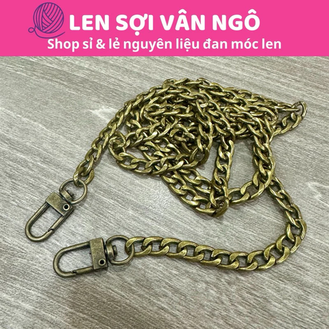 PK túi: dây xích túi màu đồng cổ dài 120cm (26172)