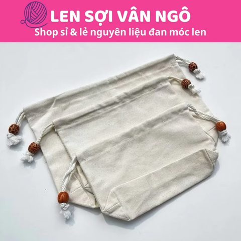 PK túi: Túi vải canvas rút dây S2 (Ngang 24cm x Cao 17cm)(26127)